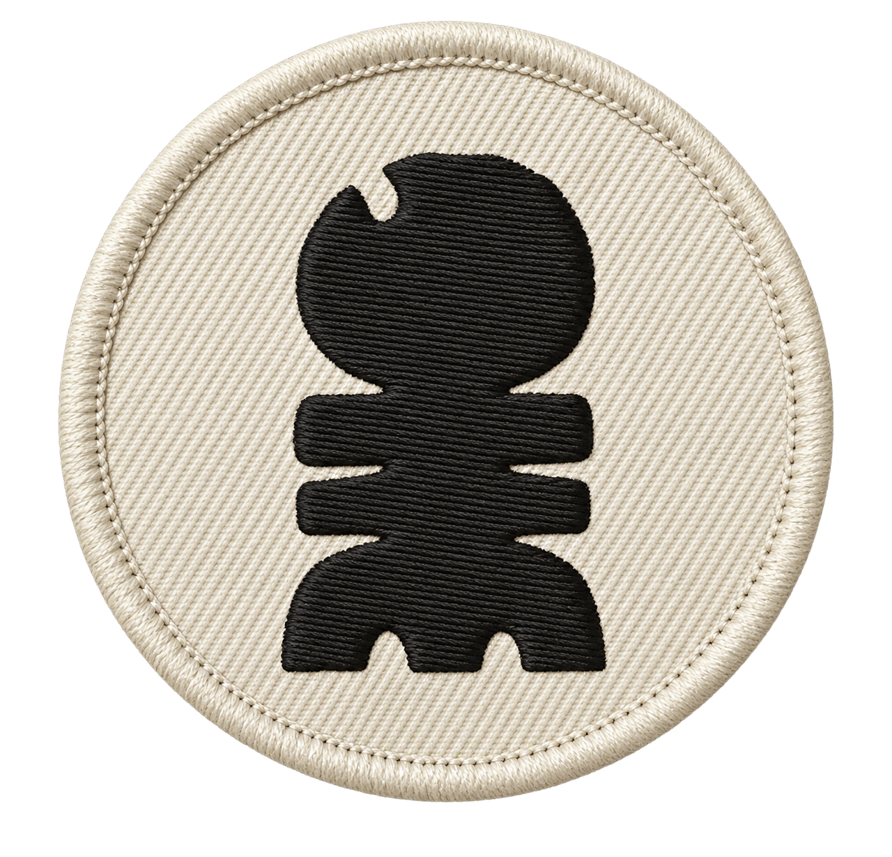Commit circular embroidered founding patch